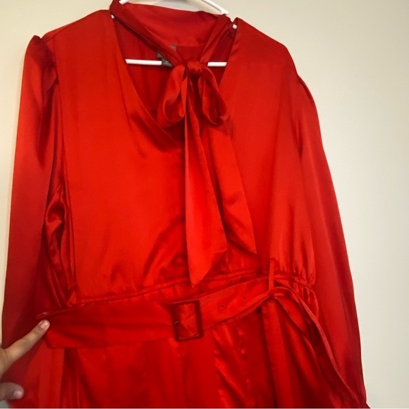 Worthington Scarlet Midi Dress with Tie-Neck | NWT - Picture 9 of 10